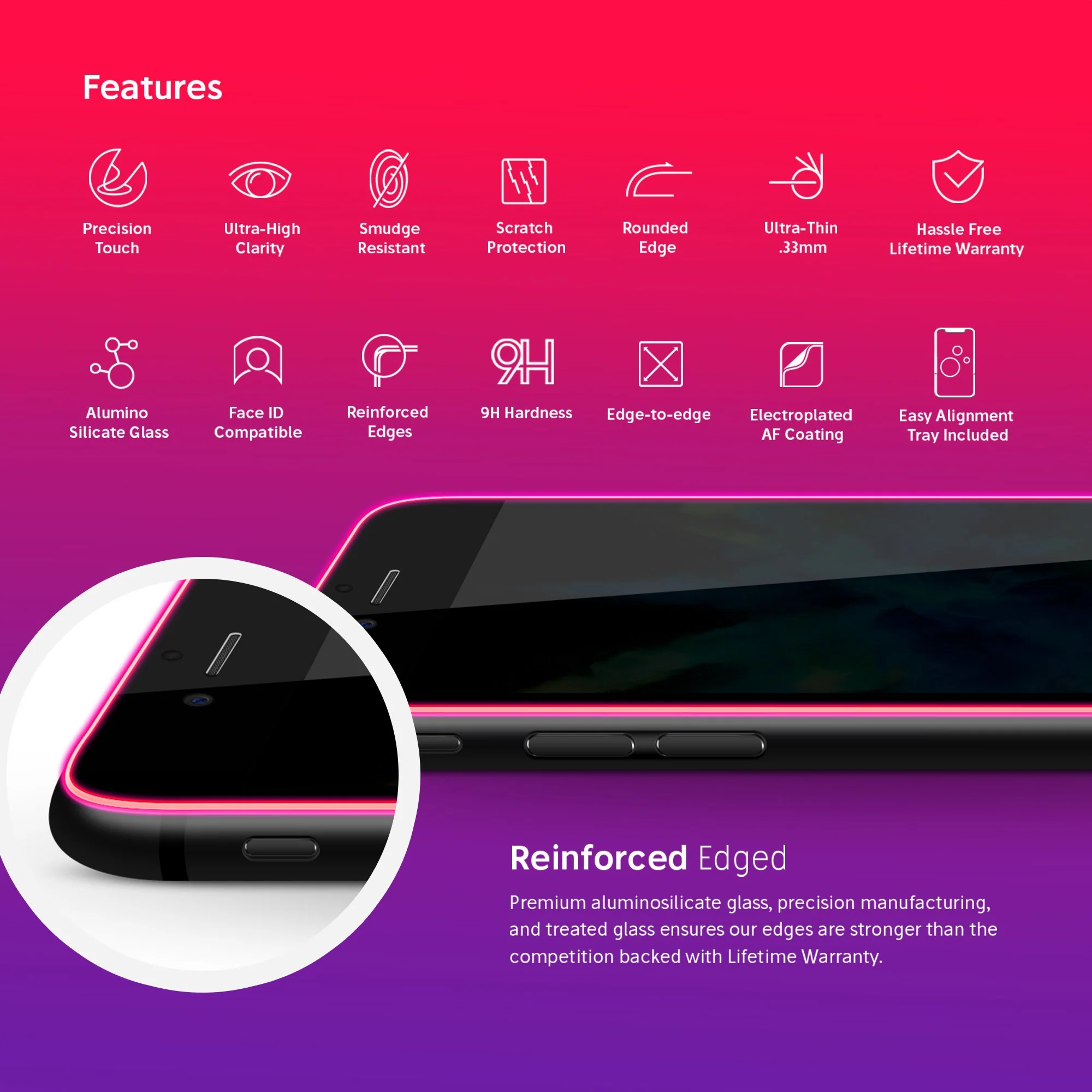 NanoArmour for iPhone 8 / 7 Privacy Screen Protector - Image 4