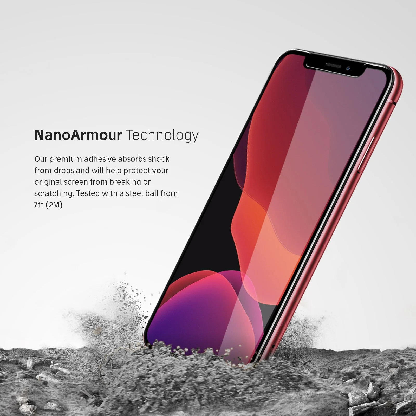 NanoArmour for iPhone X Screen Protector XS Case Friendly - Image 4