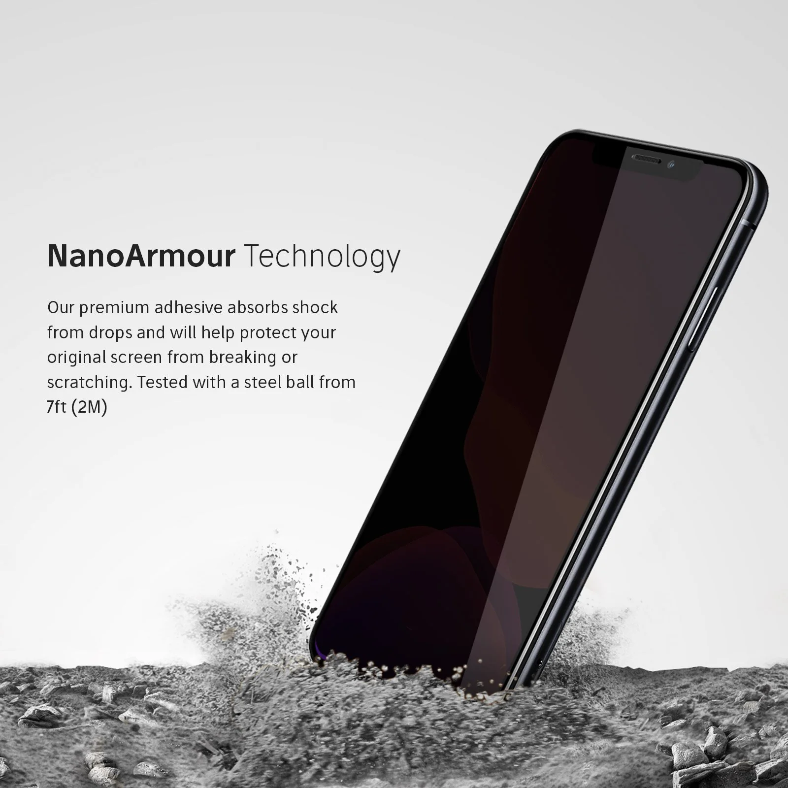NanoArmour Privacy Screen Protector for iPhone XS / X - Image 4
