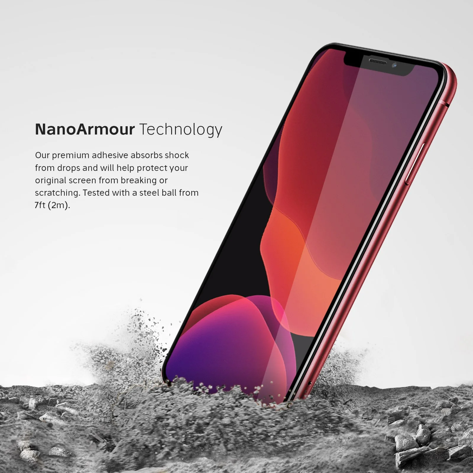NanoArmour 3D Screen Protector for iPhone X / XS Edge-to-Edge - Image 4
